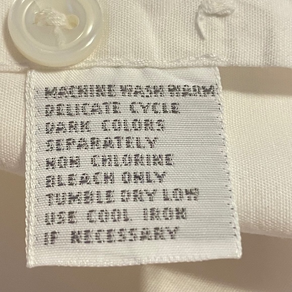 Vtg Foxcroft White Long Sleeve Christmas Embroidered White Button Up Shirt sz 10 - Picture 11 of 14